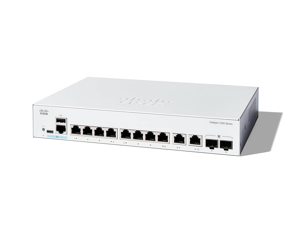 ルーター・ネットワーク機器 Cisco C1200-8P-E-2g Amazon.com: Cisco Catalyst 1200-8P-E-2G Smart Switch, 8 Port